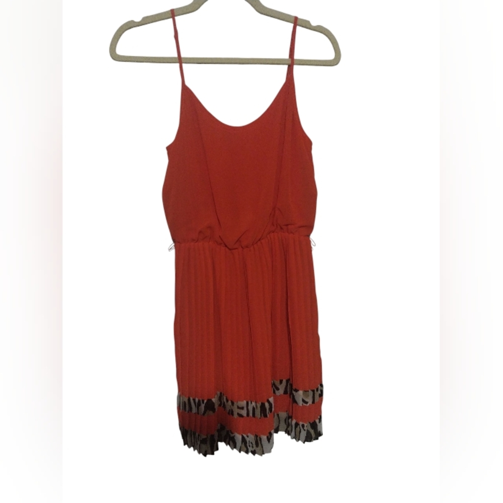 Cache Red Mini Sundress with Spaghetti Straps